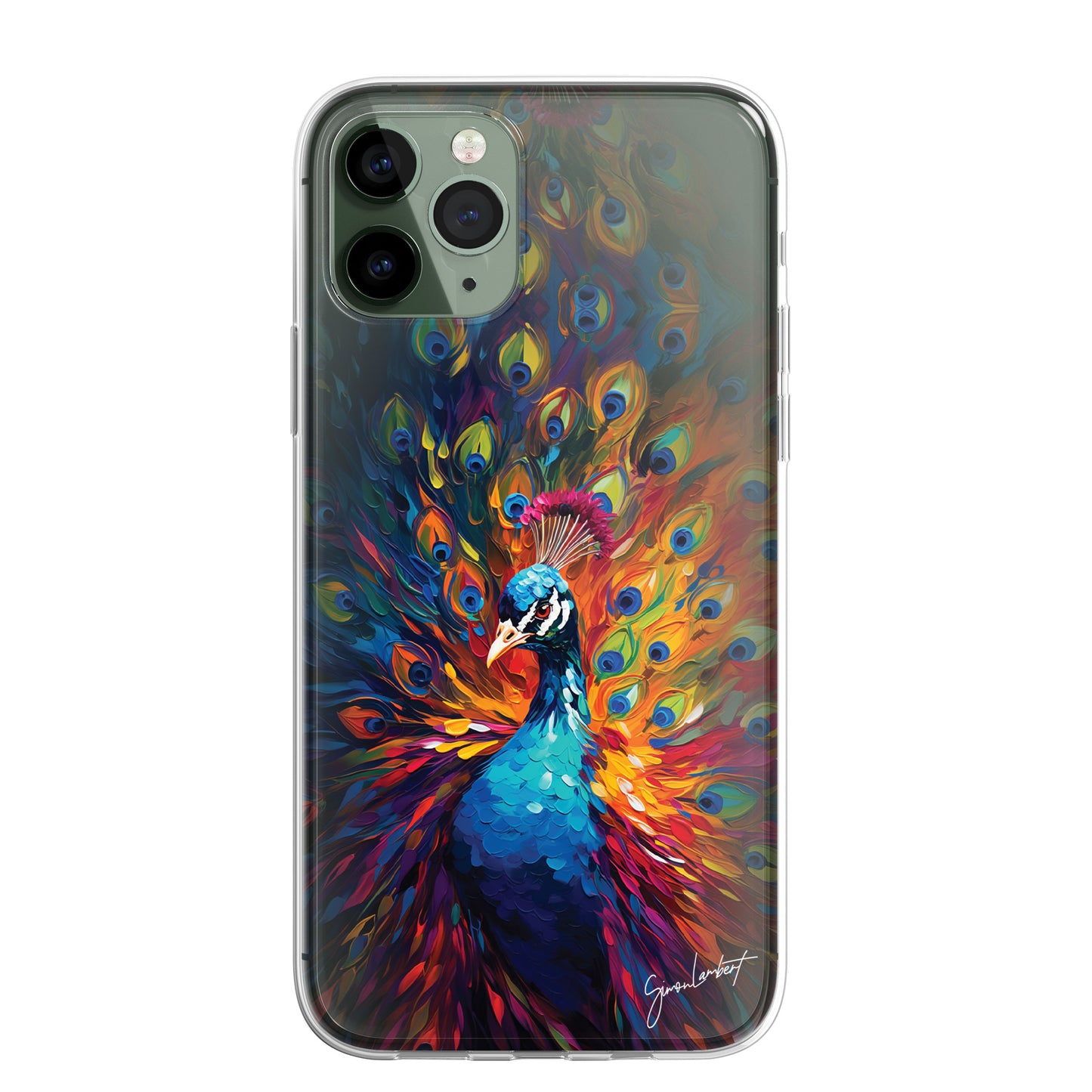British Birds Phone Case Palette Knife Art CLEAR Cover Case for iPhone 15 14 13 12 Pro +