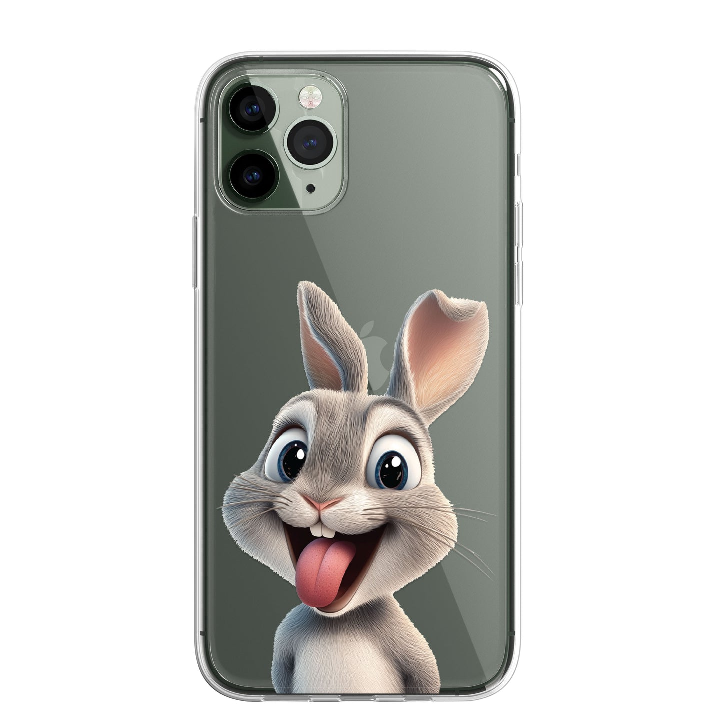 Rabbit Custom Cartoon Phone Case Personalised CLEAR Cute Family Splatter Phone Cover Case for iPhone 16 15 14 13 12 11