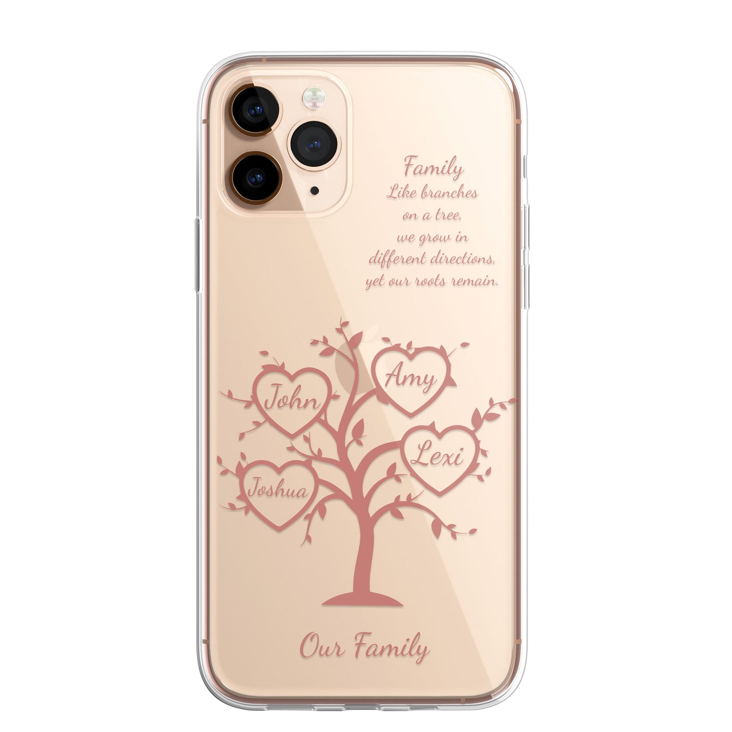 Personalised Custom Phone Cover Case Family Tree for iPhone 15 14 13 12+