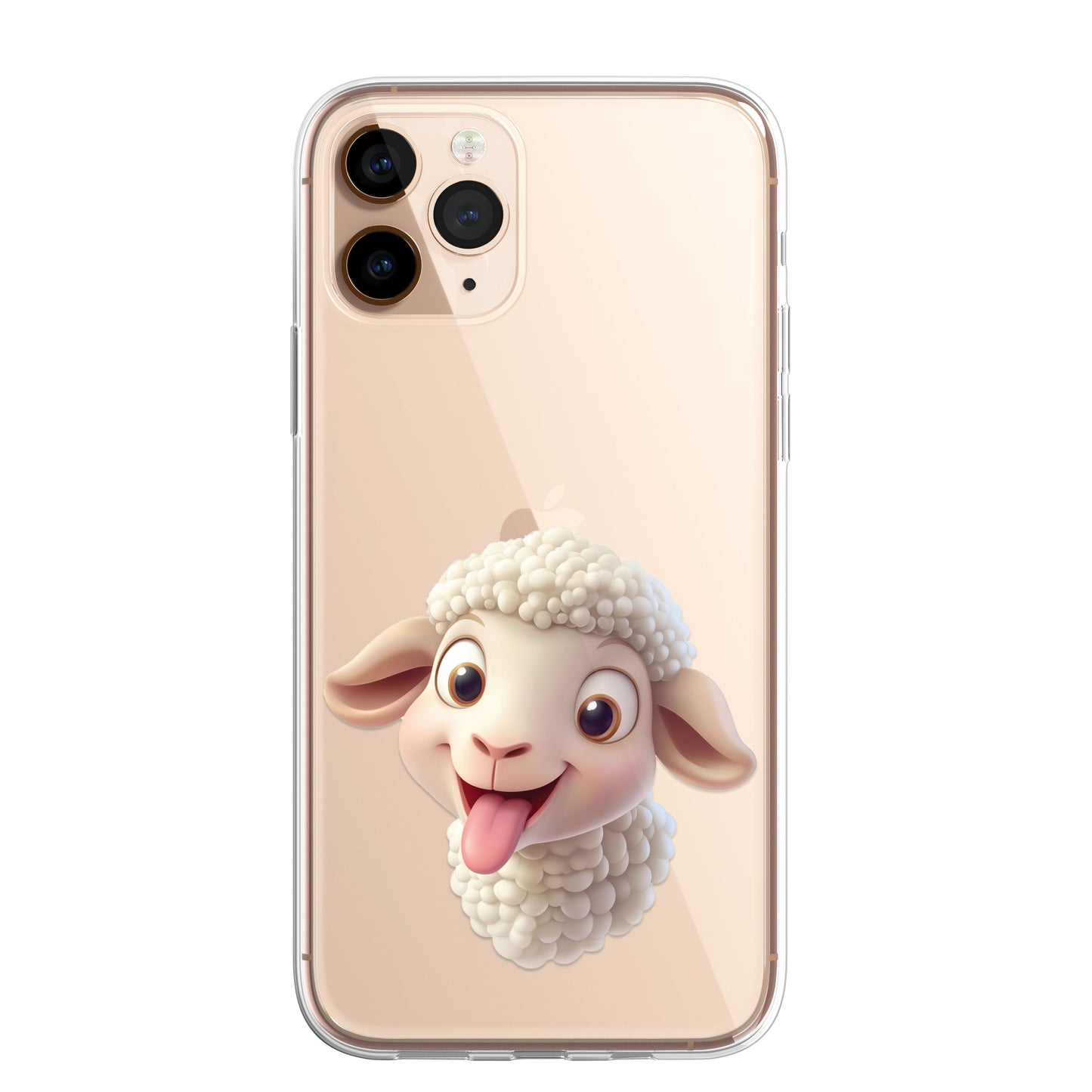 Sheep Lamb Custom Cartoon Phone Case Personalised CLEAR Cute Family Splatter Phone Cover Case for iPhone 16 15 14 13 12 11