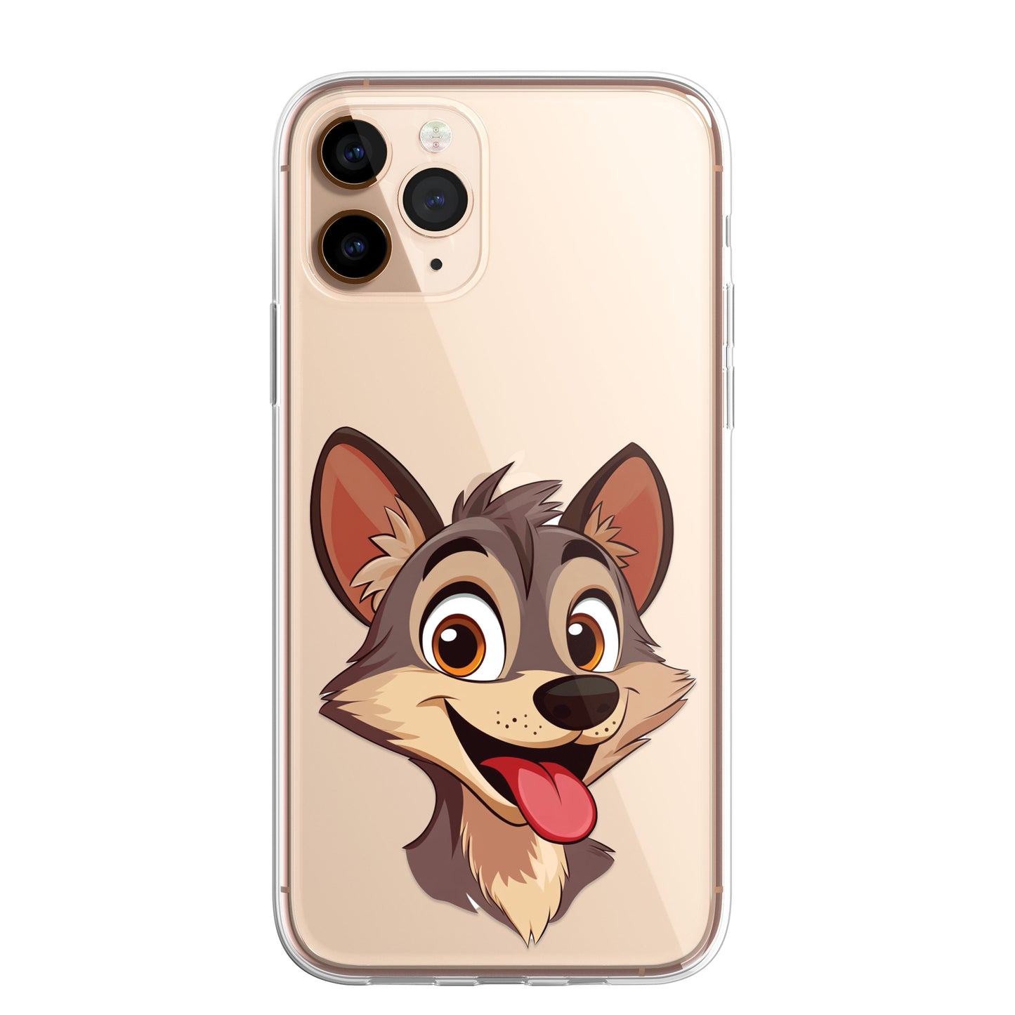 Wolf Custom Cartoon Phone Case Personalised CLEAR Cute Family Splatter Phone Cover Case for iPhone 16 15 14 13 12 11