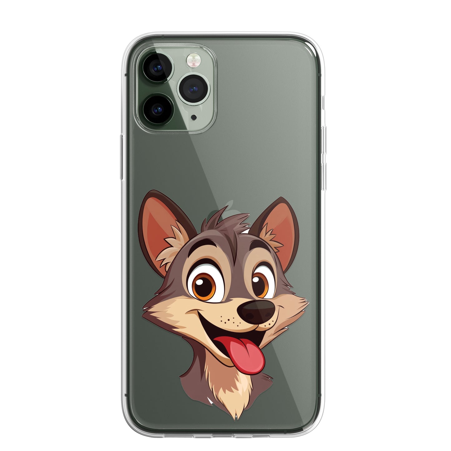 Wolf Custom Cartoon Phone Case Personalised CLEAR Cute Family Splatter Phone Cover Case for iPhone 16 15 14 13 12 11