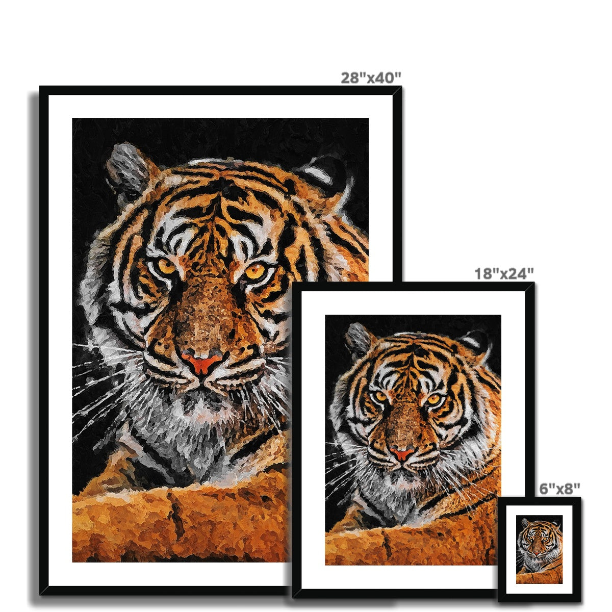 Tiger Oil Palette Print Framed & Mounted Print