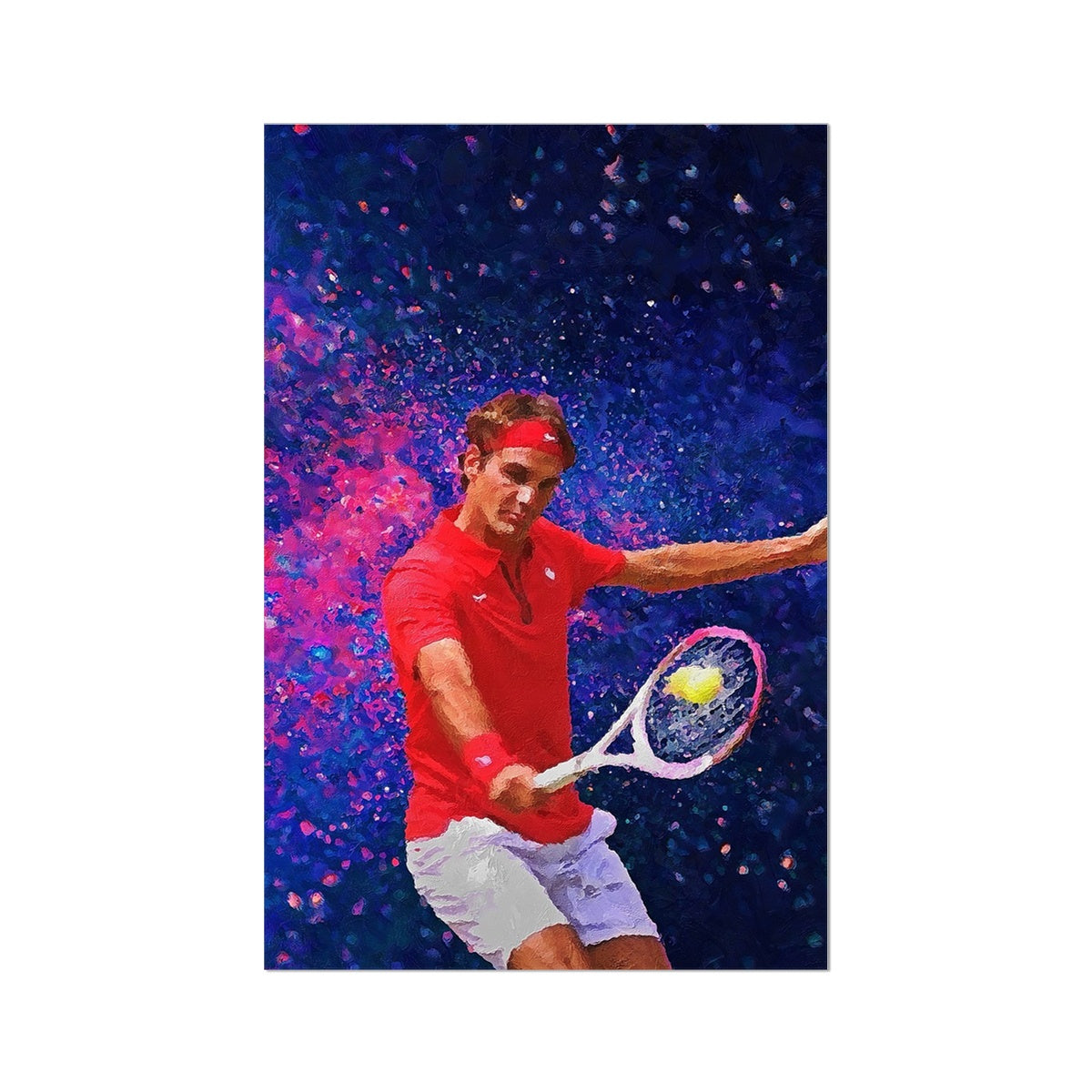 Roger Federer Oil Style Fine Art Print