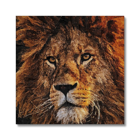 Lion Oil Palette Print Canvas