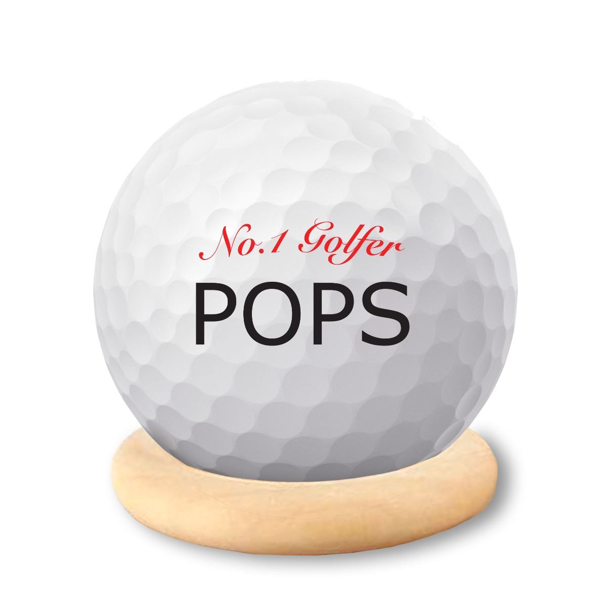 Personalised Golf Ball Grandad Father's Day Wedding Custom Text + Stand Option