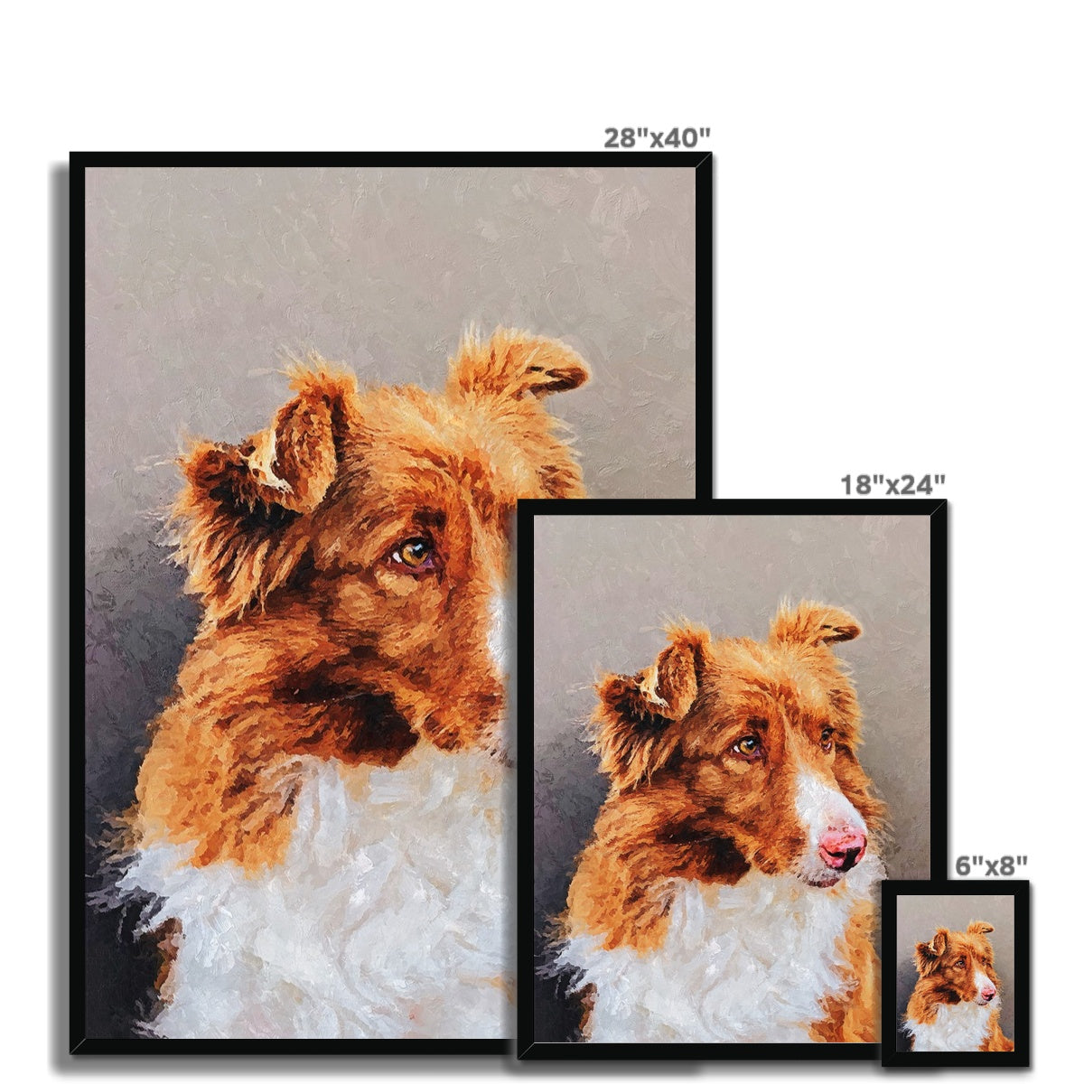 Dog Oil Palette Pint Framed Print