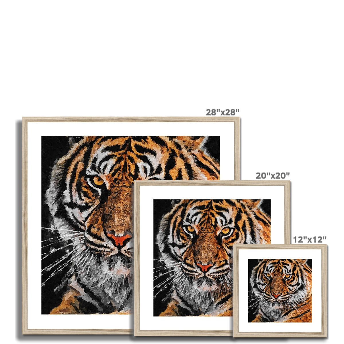 Tiger Oil Palette Print Framed & Mounted Print