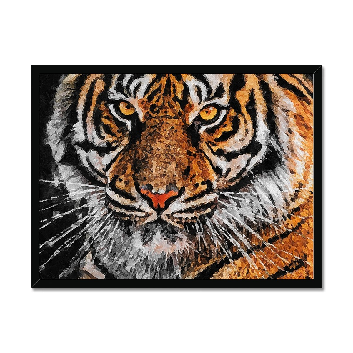 Tiger Oil Palette Print Framed Print
