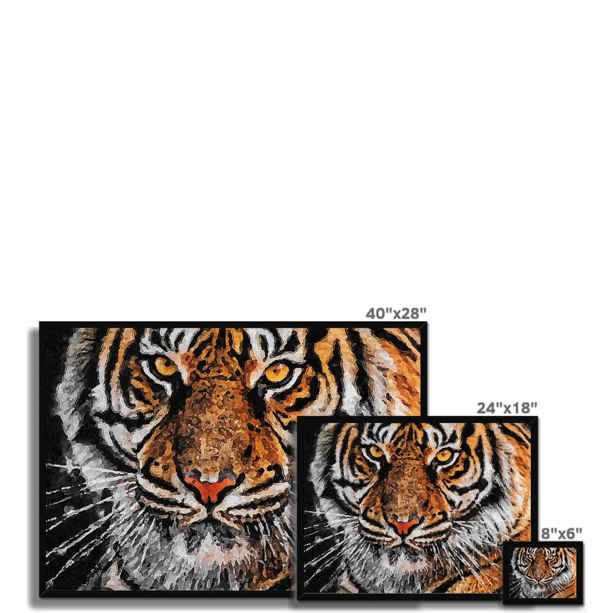 Tiger Oil Palette Print Framed Print