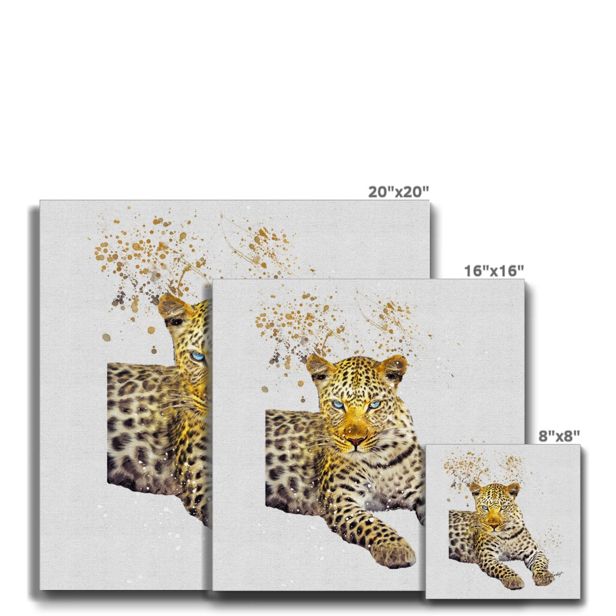 Leopard Splatter Brush Artwork Eco Canvas