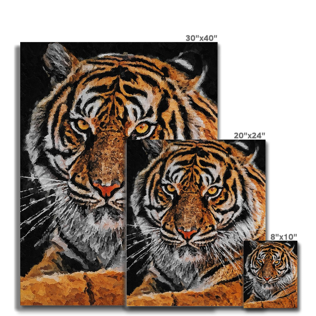 Tiger Oil Palette Print Canvas