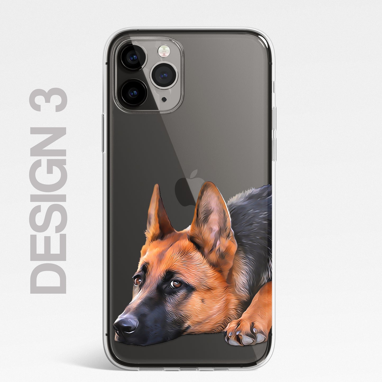 German Shepherd Alsatian Dog Phone Case Art CLEAR Cover Case for iPhone 14 13 12