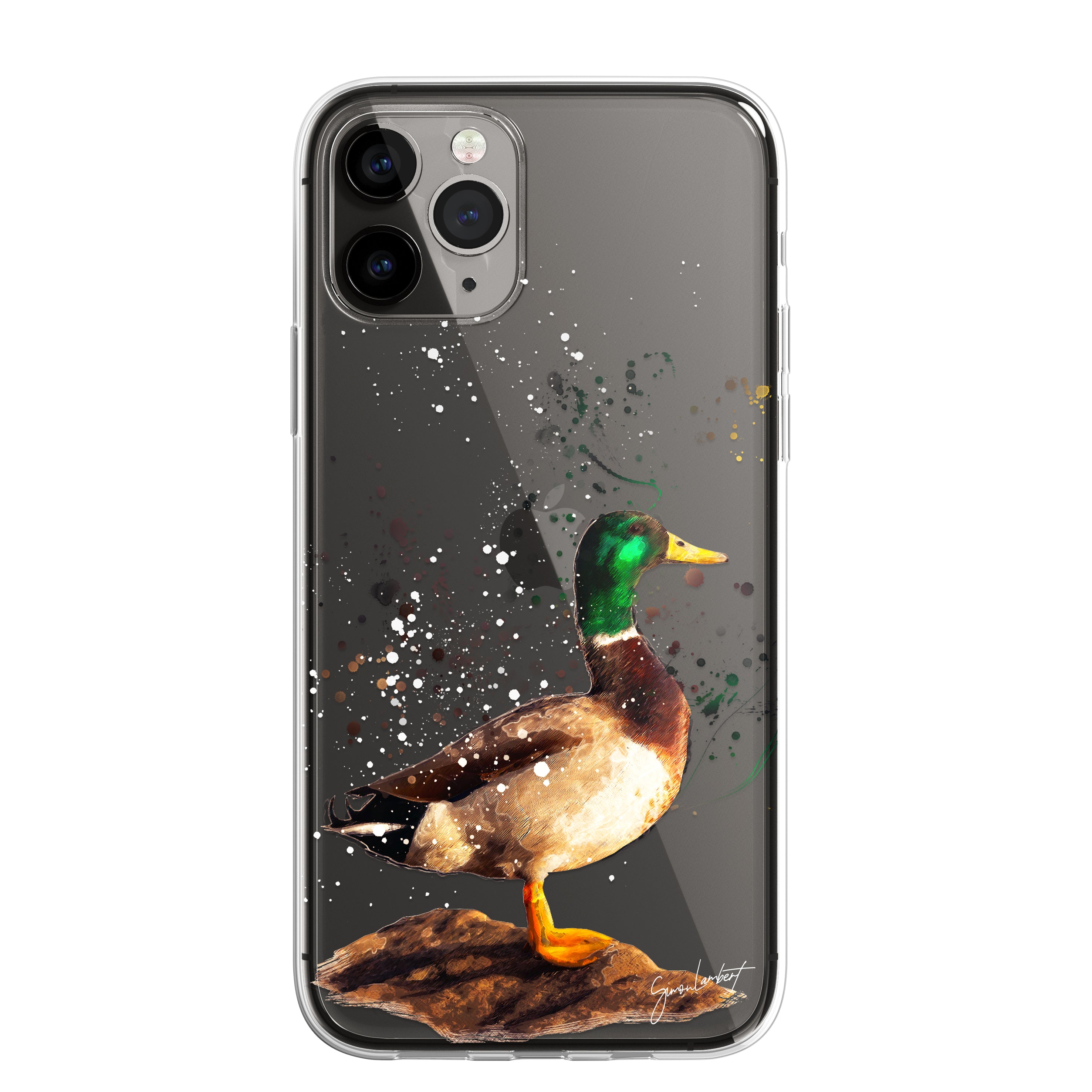 British Birds Phone Case Splatter Art CLEAR Cover Case for iPhone