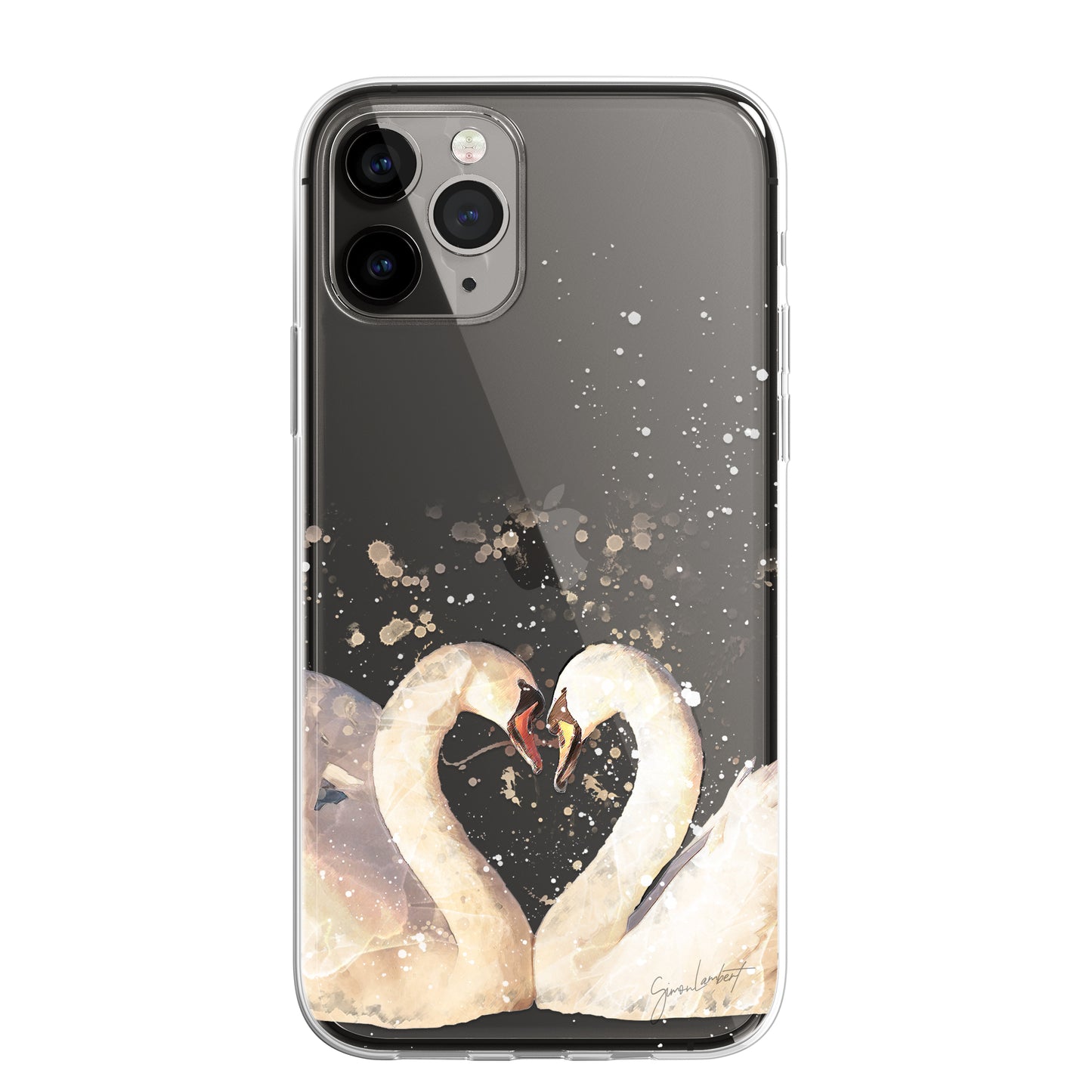 British Birds Phone Case Splatter Art CLEAR Cover Case for iPhone 14 13 12 Pro +