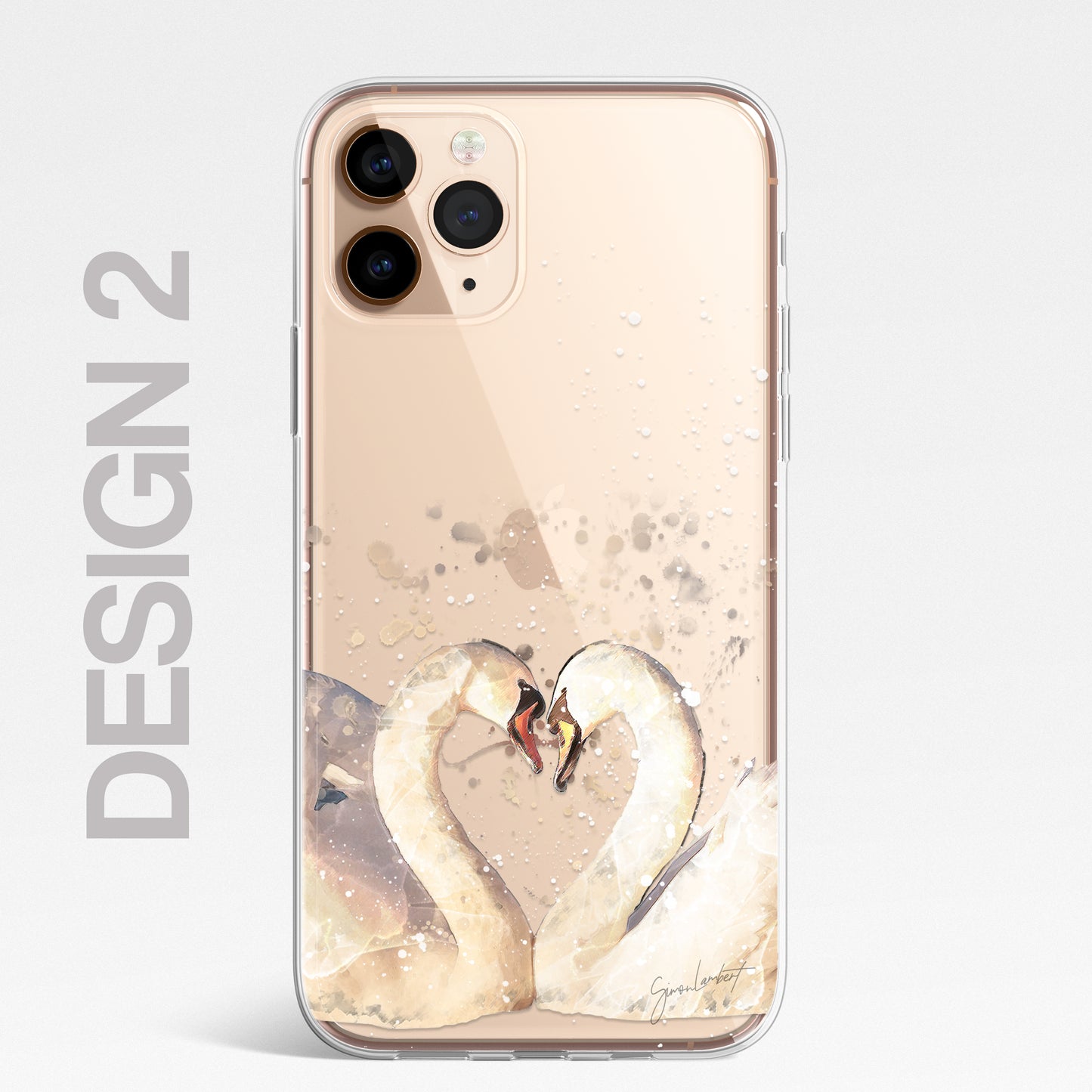 British Birds Phone Case Splatter Art CLEAR Cover Case for iPhone 14 13 12 Pro +