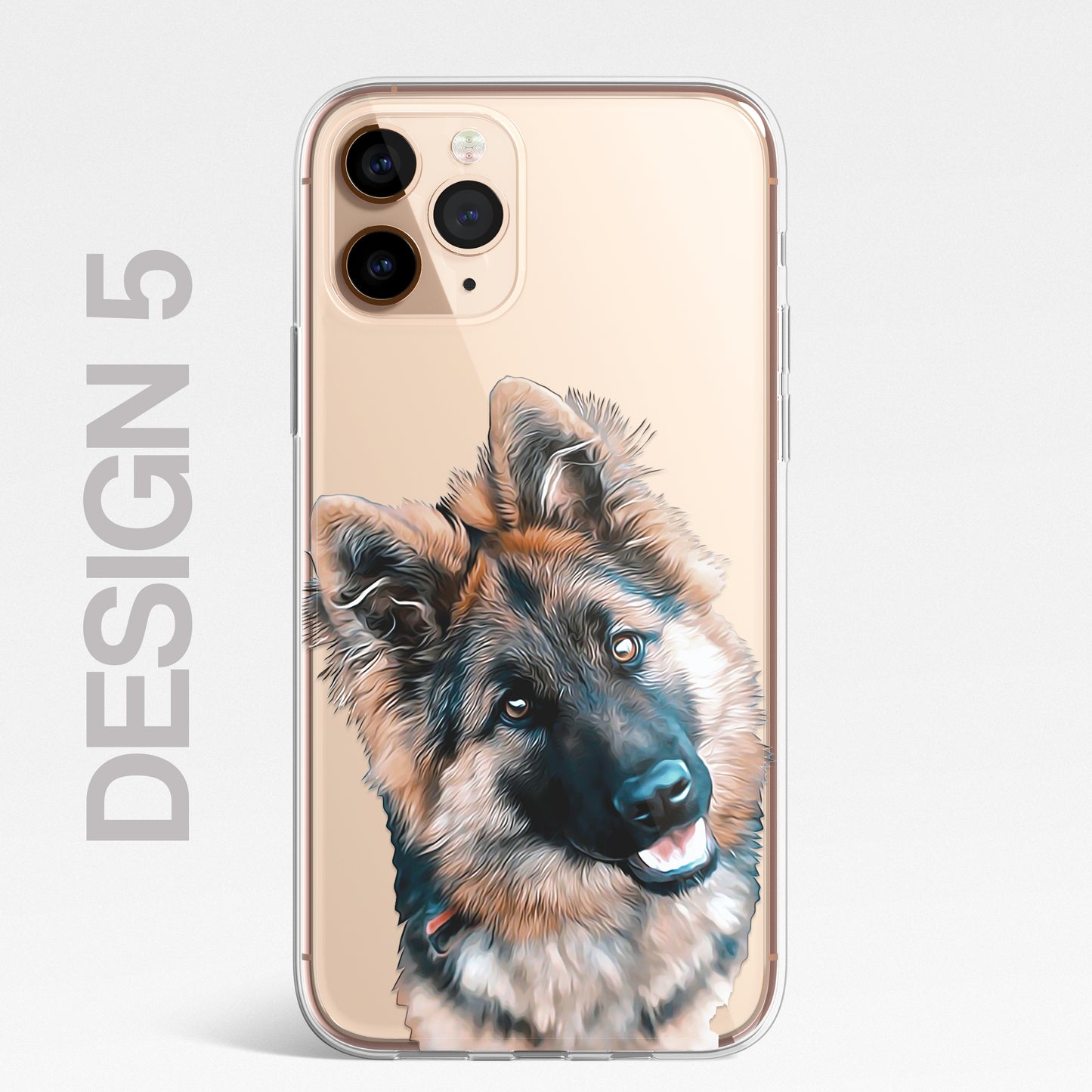 German Shepherd Alsatian Dog Phone Case Art CLEAR Cover Case for iPhone 14 13 12