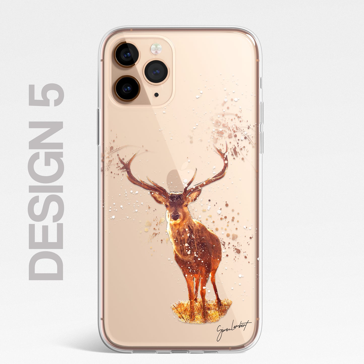 Forest Farm Animals Case Splatter Art CLEAR Phone Cover Case for iPhone 14 13 12