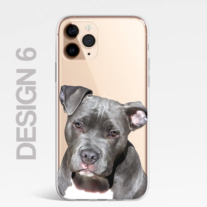 Staffy Staffordshire Terrier Pet Phone Case Brush CLEAR Phone Cover for iPhone
