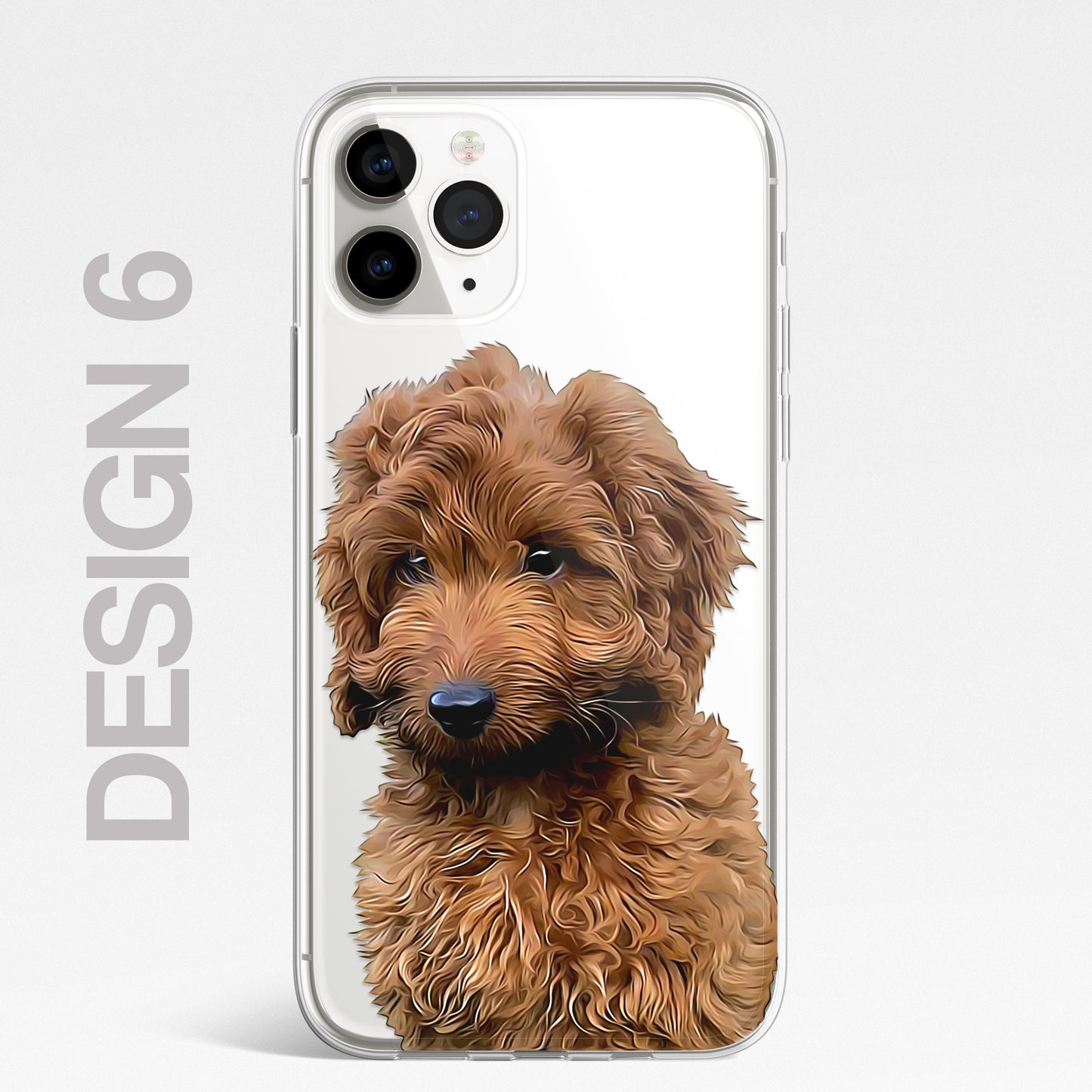 Doodle Cockapoo Dog Pet Phone Case Art CLEAR Cover Case for iPhone 14 13 12 Pro+