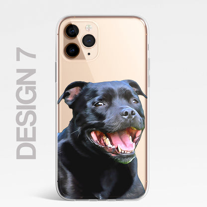 Staffy Staffordshire Terrier Pet Phone Case Brush CLEAR Phone Cover for iPhone