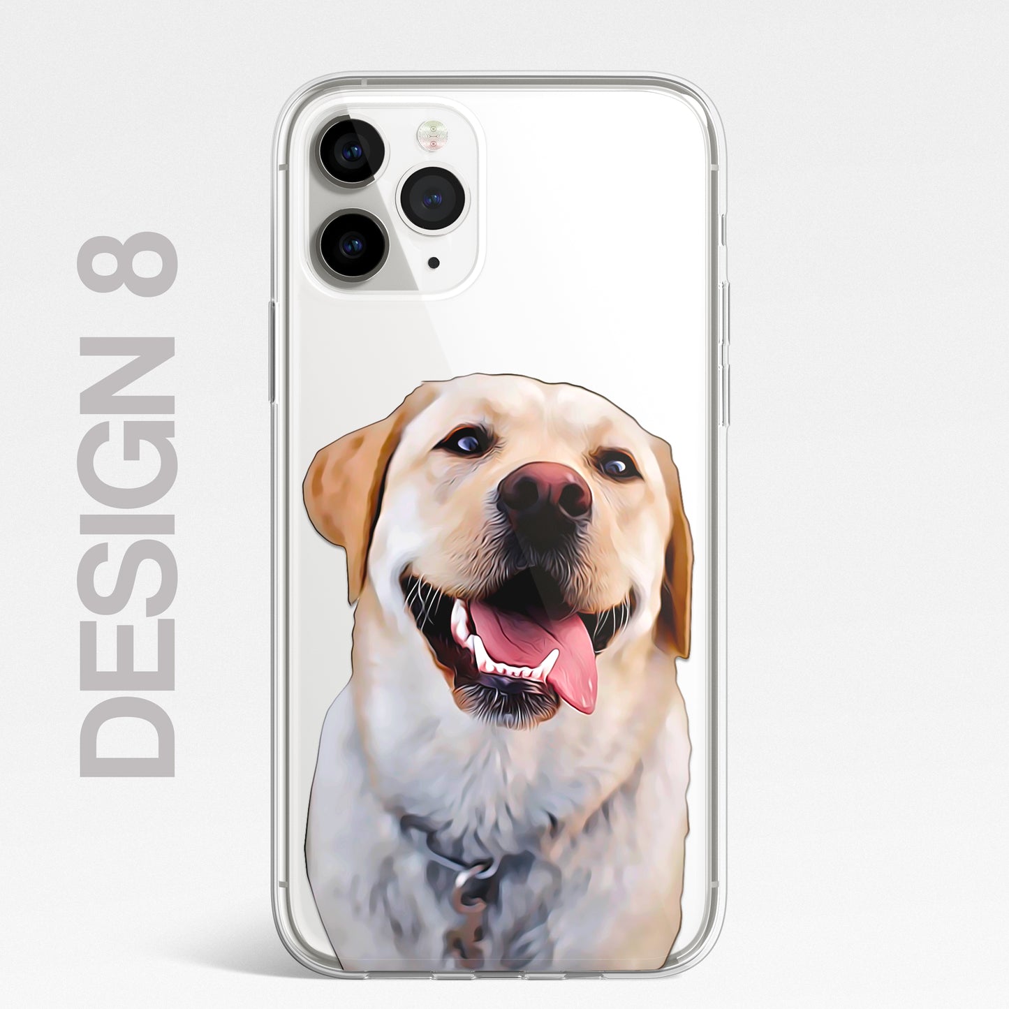 Retriever Labrador Pet Phone Case Brush Art CLEAR Phone Cover for iPhone 14 13+