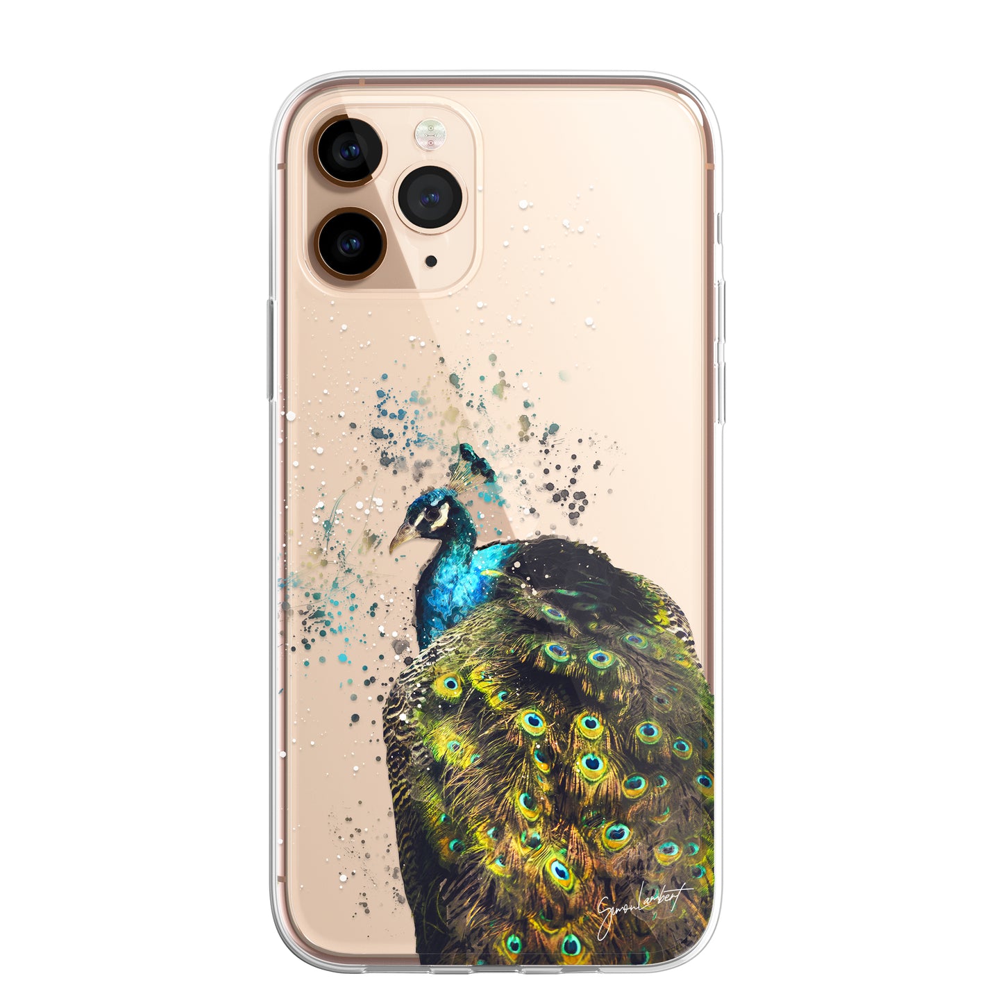 British Birds Phone Case Splatter Art CLEAR Cover Case for iPhone 14 13 12 Pro +