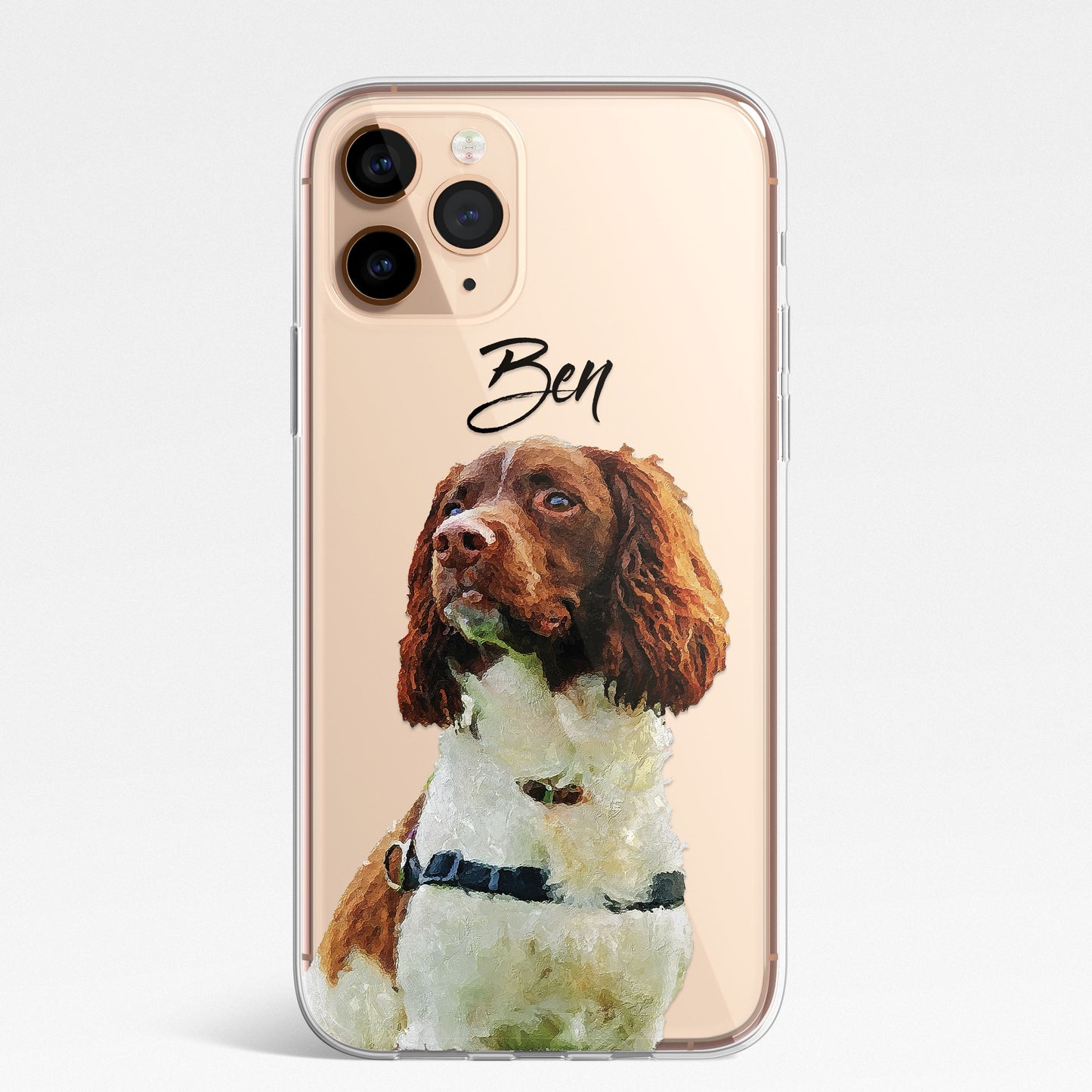 PET Painting Portrait OIL Dog Cat Personalised CLEAR Cover Case for iPhone 14 13