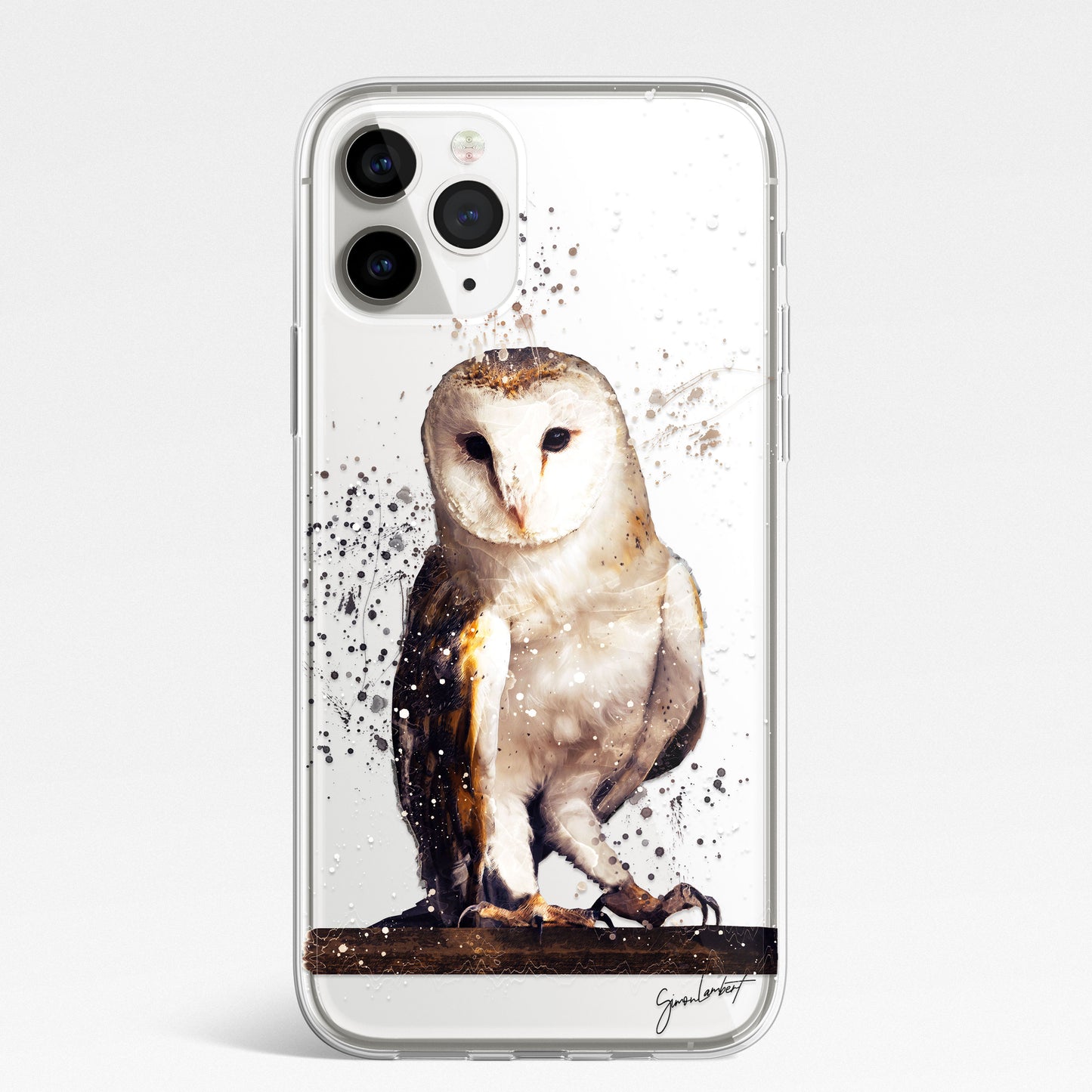 British Birds Phone Case Splatter Art CLEAR Cover Case for iPhone 14 13 12 Pro +