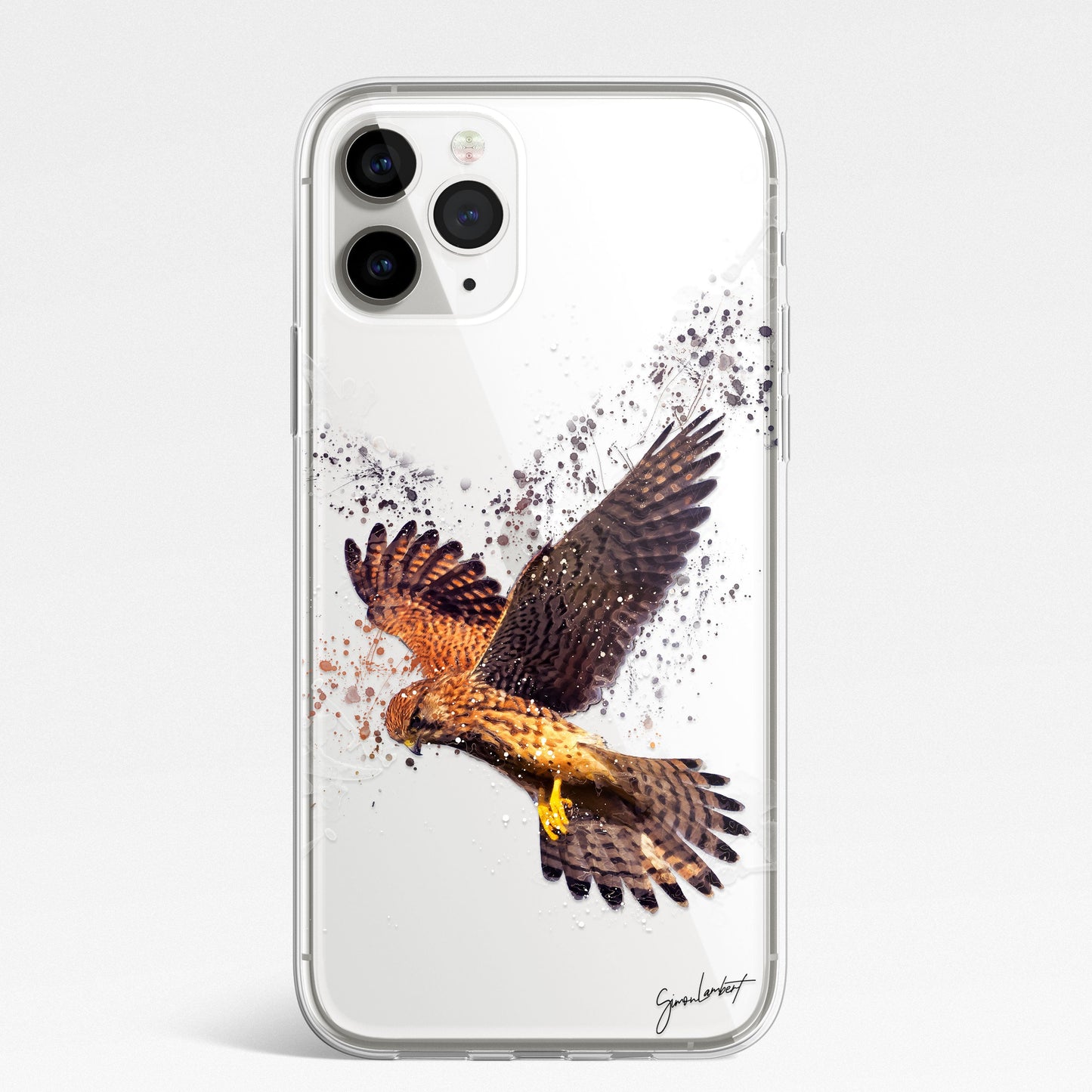 British Birds Phone Case Splatter Art CLEAR Cover Case for Samsung Galaxy Range