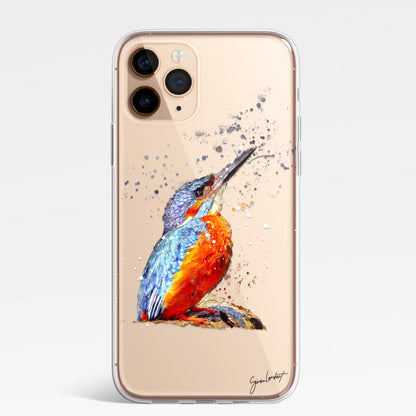 British Birds Phone Case Splatter Art CLEAR Cover Case for Samsung Galaxy Range