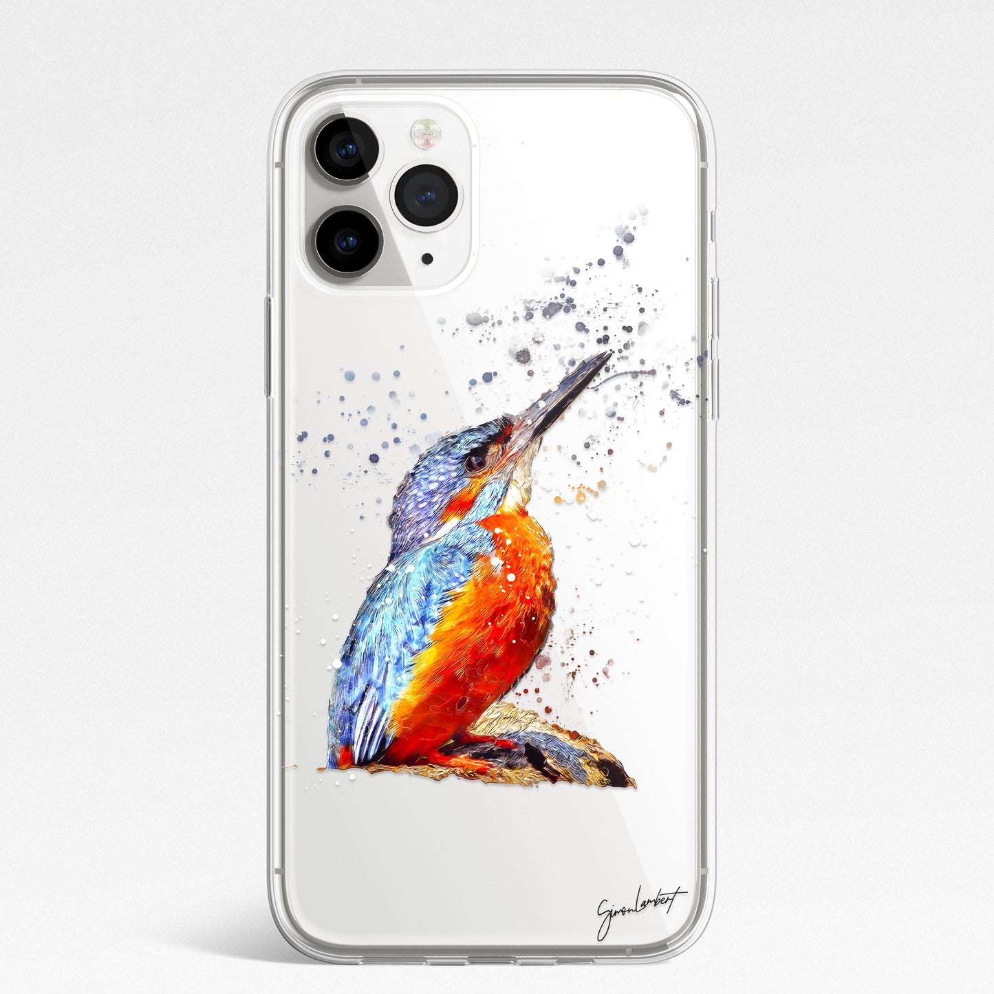 British Birds Phone Case Splatter Art CLEAR Cover Case for Samsung Galaxy Range