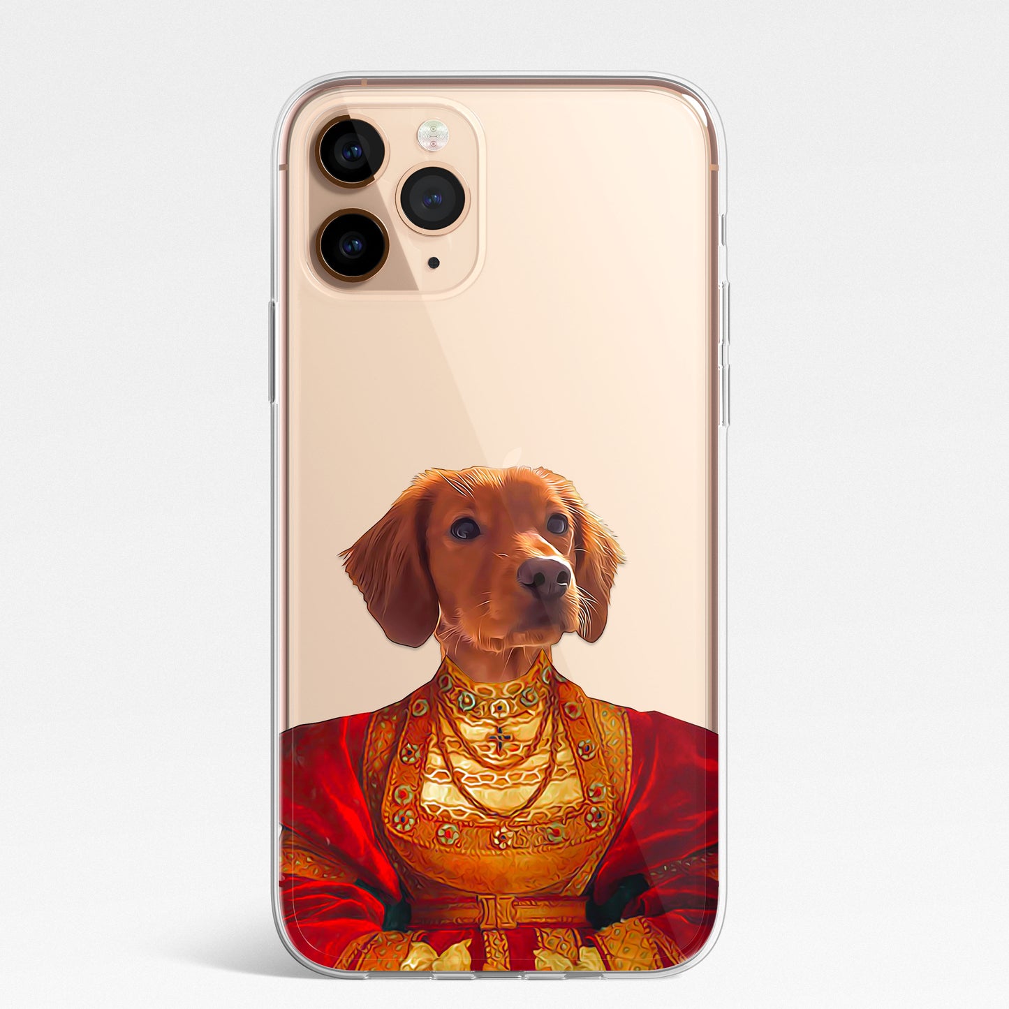 PET Portrait Royal Queen King Princess Custom CLEAR Phone Cover Case for iPhone