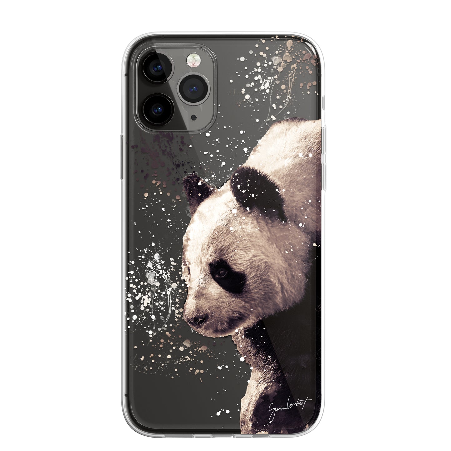 Asian Animals Phone Case Splatter Art CLEAR Cover Case for iPhone 14 13 12 Pro +