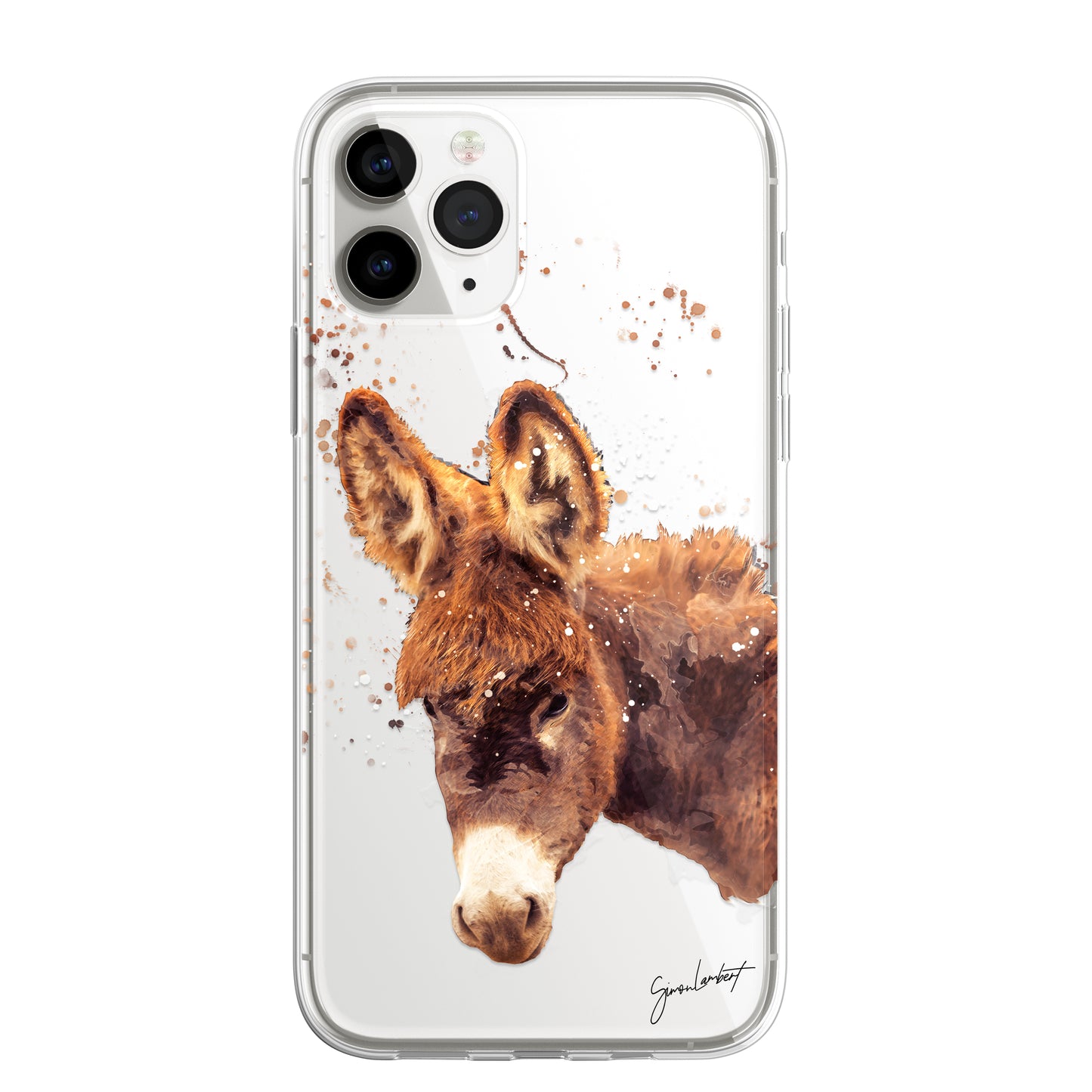 Forest Farm Animals Case Splatter Art CLEAR Phone Cover Case for iPhone 14 13 12