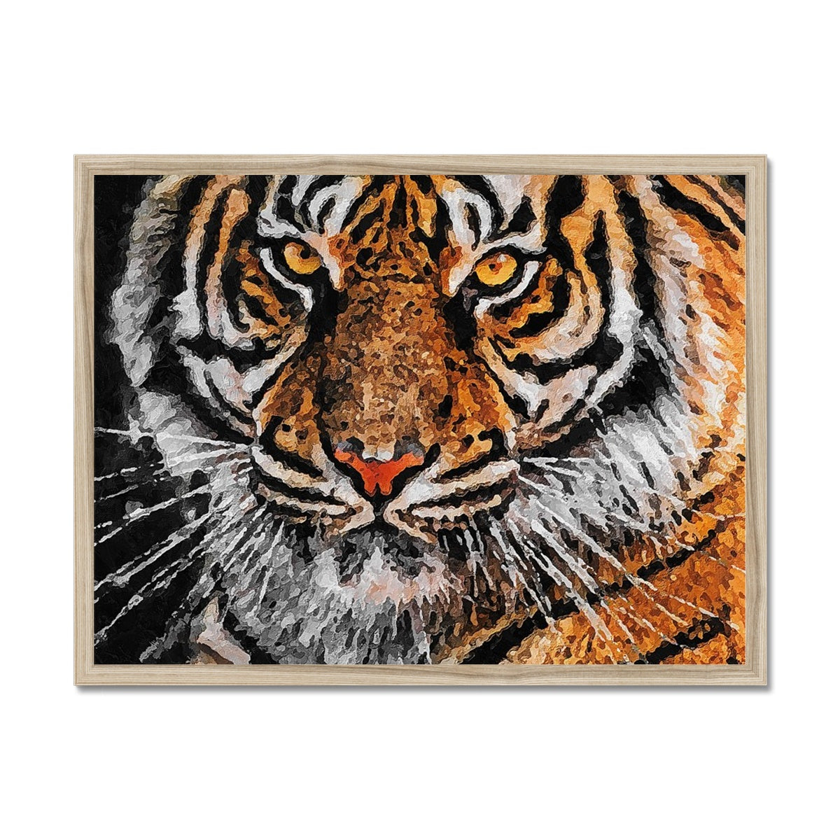 Tiger Oil Palette Print Framed Print