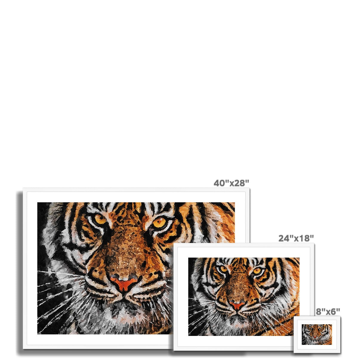 Tiger Oil Palette Print Framed & Mounted Print