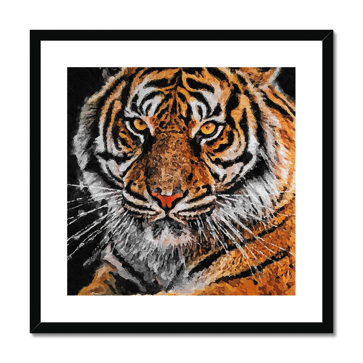 Tiger Oil Palette Print Framed & Mounted Print