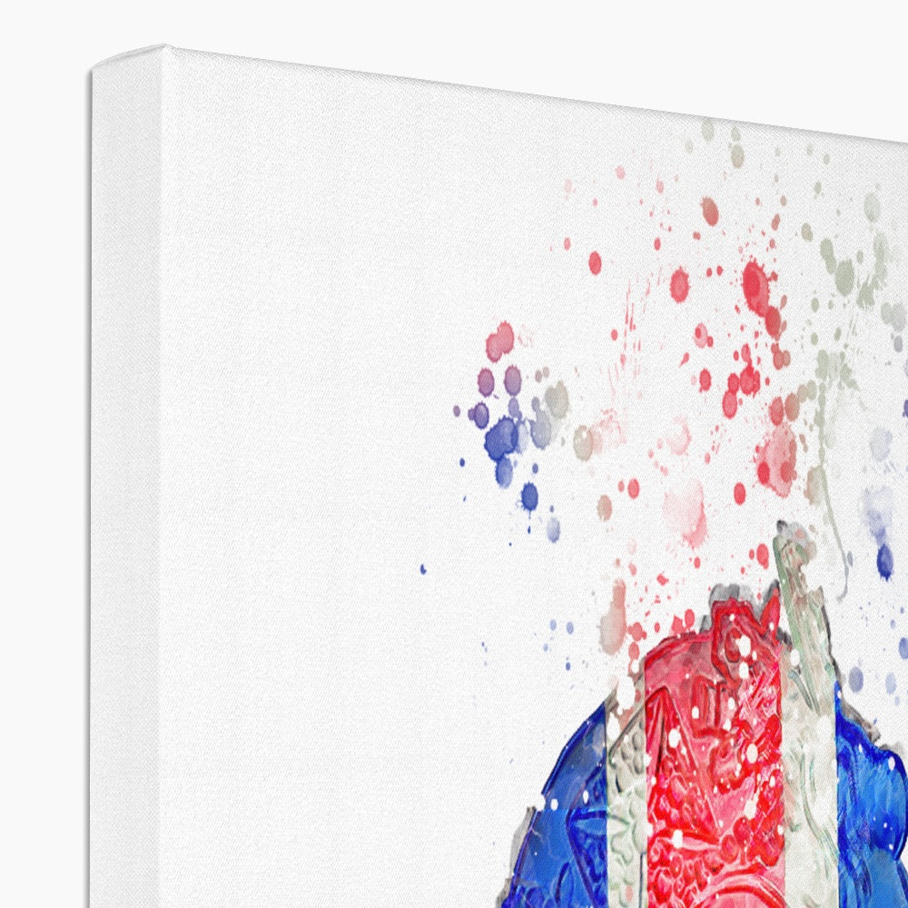 Queen Elizabeth II Commemorative Splatter Artwork Eco Canvas