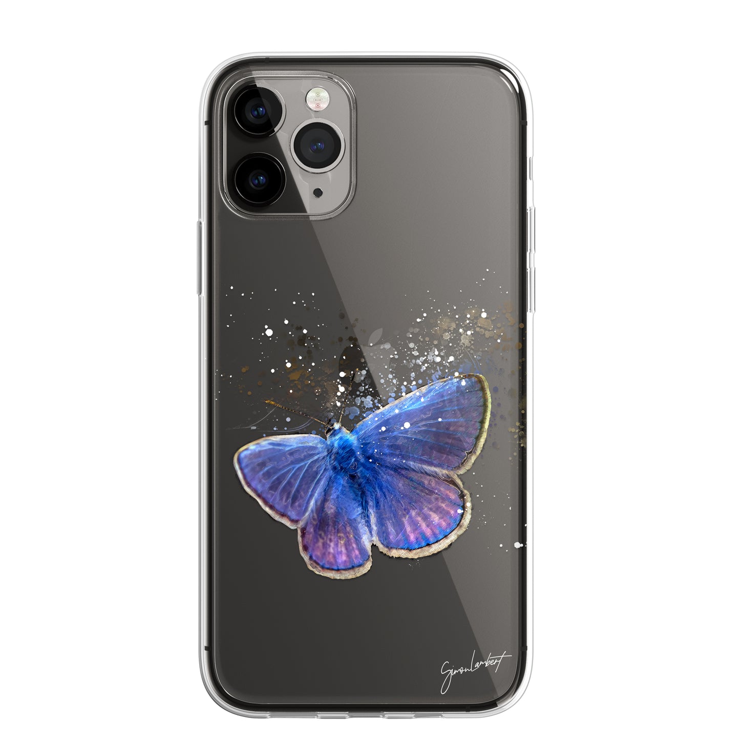 Insects Butterfly Case Splatter Art CLEAR Phone Cover Case for iPhone 14 13 12 +