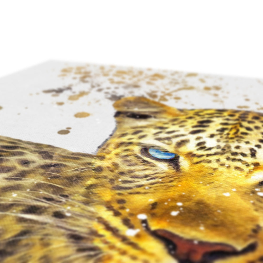 Leopard Splatter Brush Artwork Eco Canvas