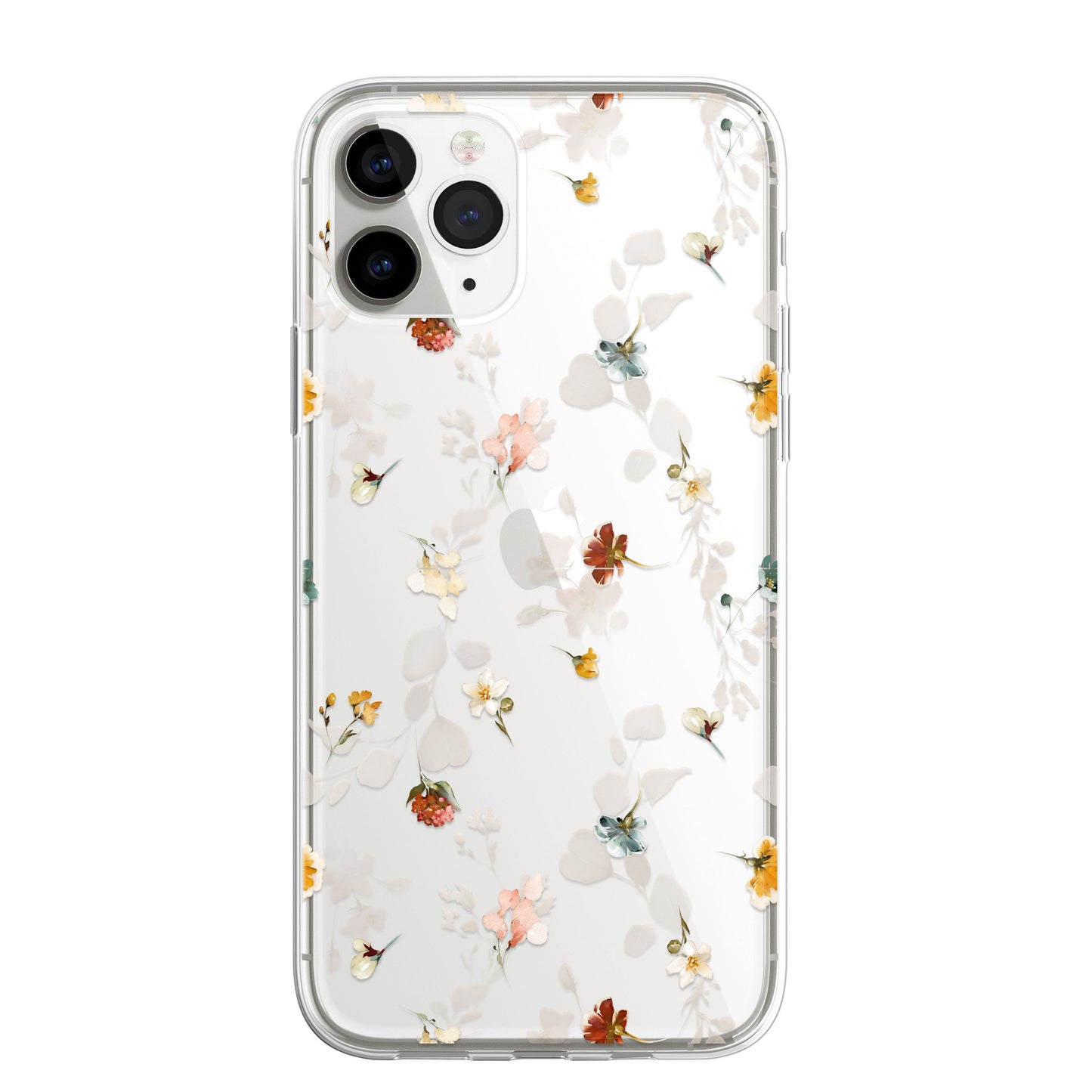 Personalised Floral CLEAR Phone Cover Case Custom For iPhone 14 Pro Max Plus +