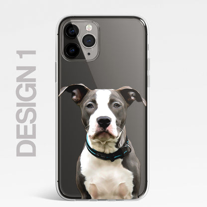 Staffy Staffordshire Terrier Pet Phone Case Brush CLEAR Phone Cover for iPhone