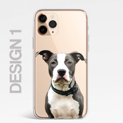 Staffy Staffordshire Terrier Pet Phone Case Brush CLEAR Phone Cover for iPhone