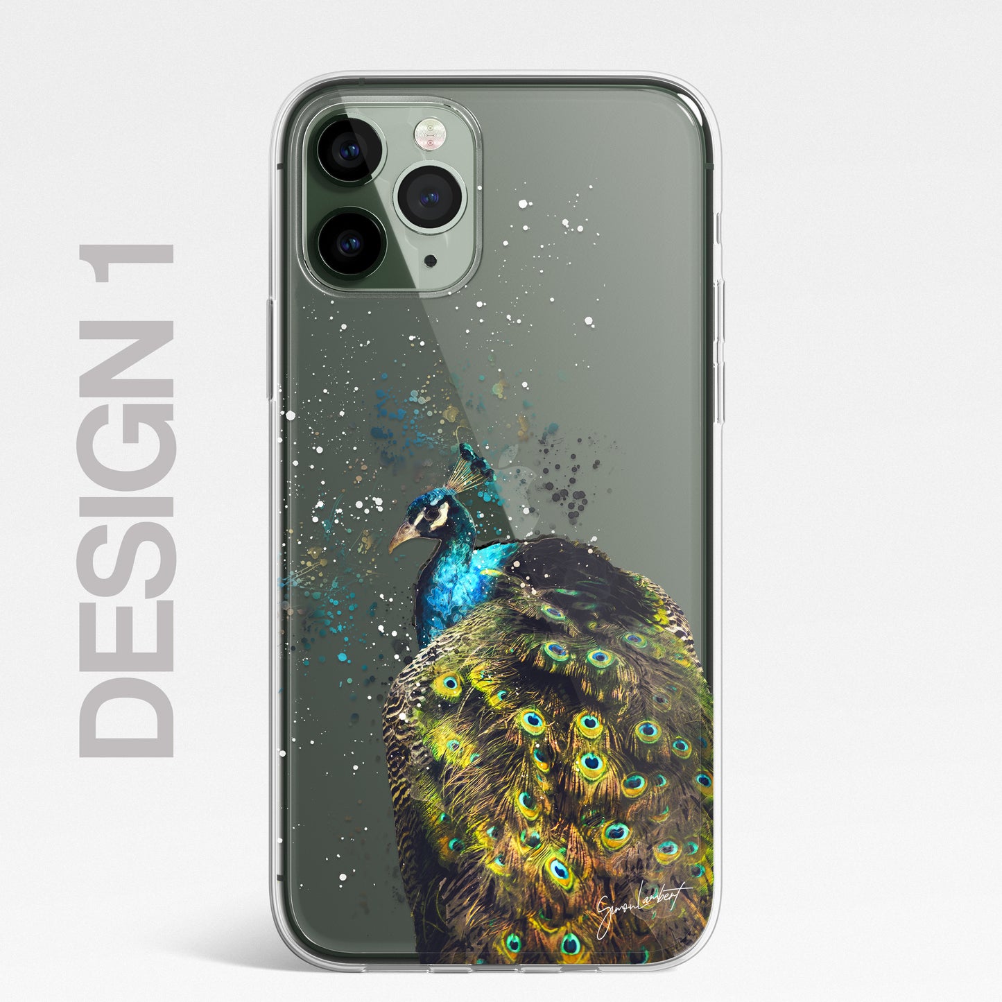 British Birds Phone Case Splatter Art CLEAR Cover Case for iPhone 14 13 12 Pro +