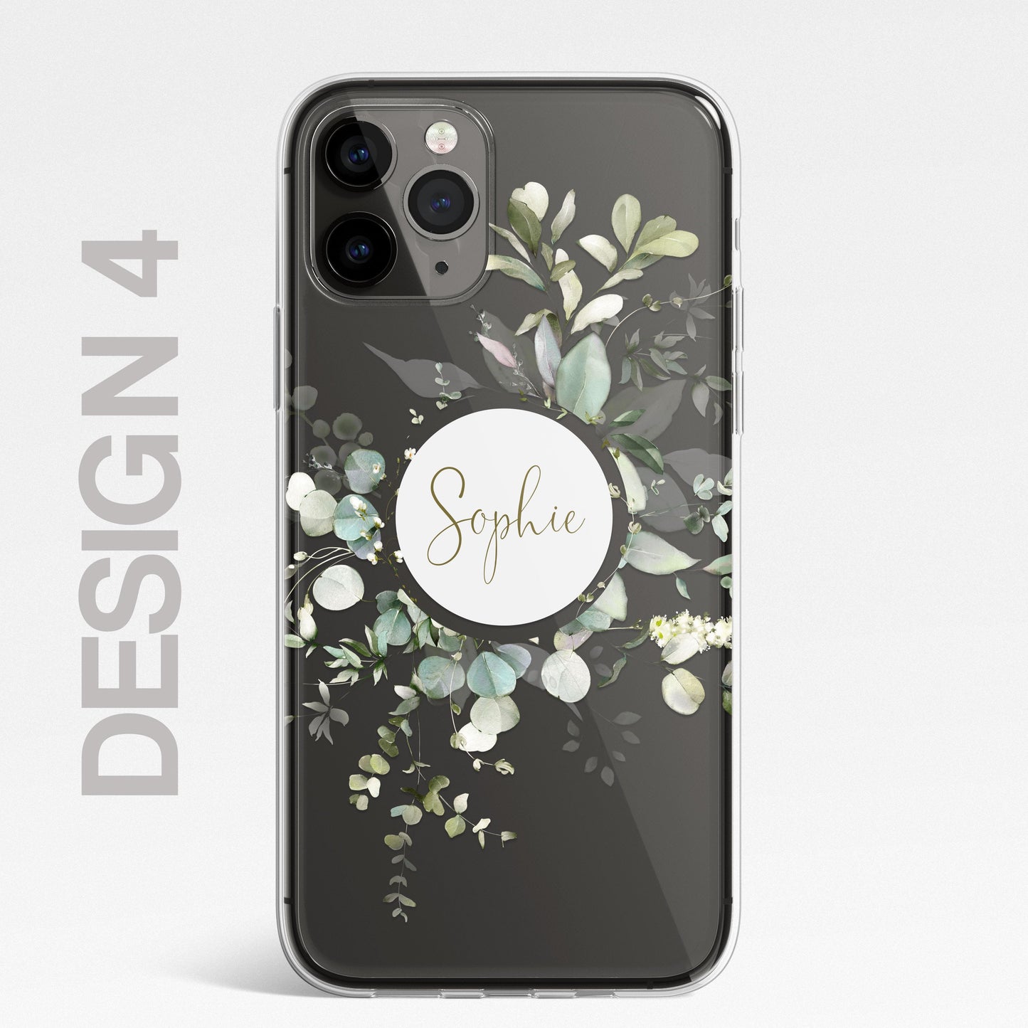 Personalised Floral Botanic Custom CLEAR Cover Case Flower for Samsung S21 S20