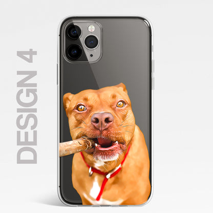 Staffy Staffordshire Terrier Pet Phone Case Brush CLEAR Phone Cover for iPhone