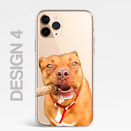 Staffy Staffordshire Terrier Pet Phone Case Brush CLEAR Phone Cover for iPhone