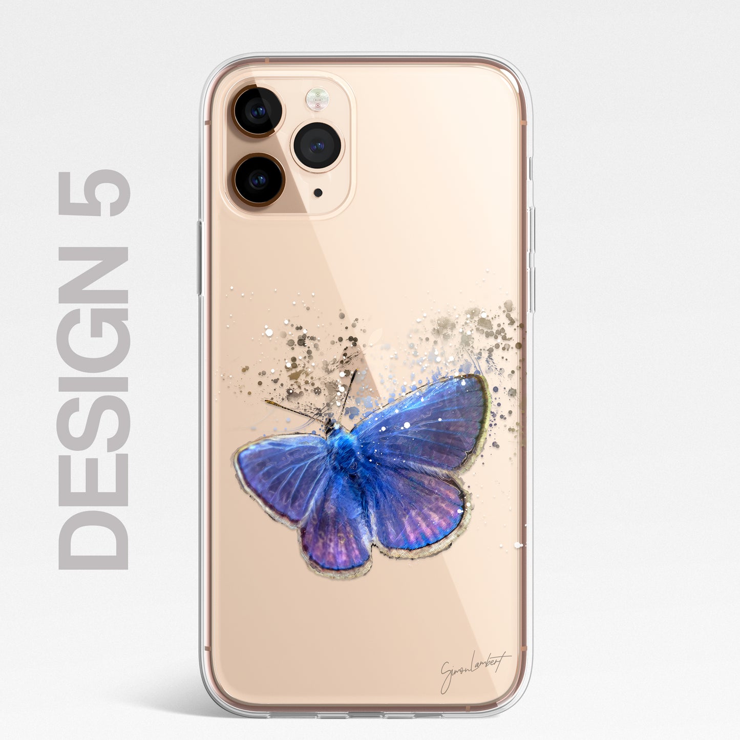 Insects Butterfly Case Splatter Art CLEAR Phone Cover Case for iPhone 14 13 12 +