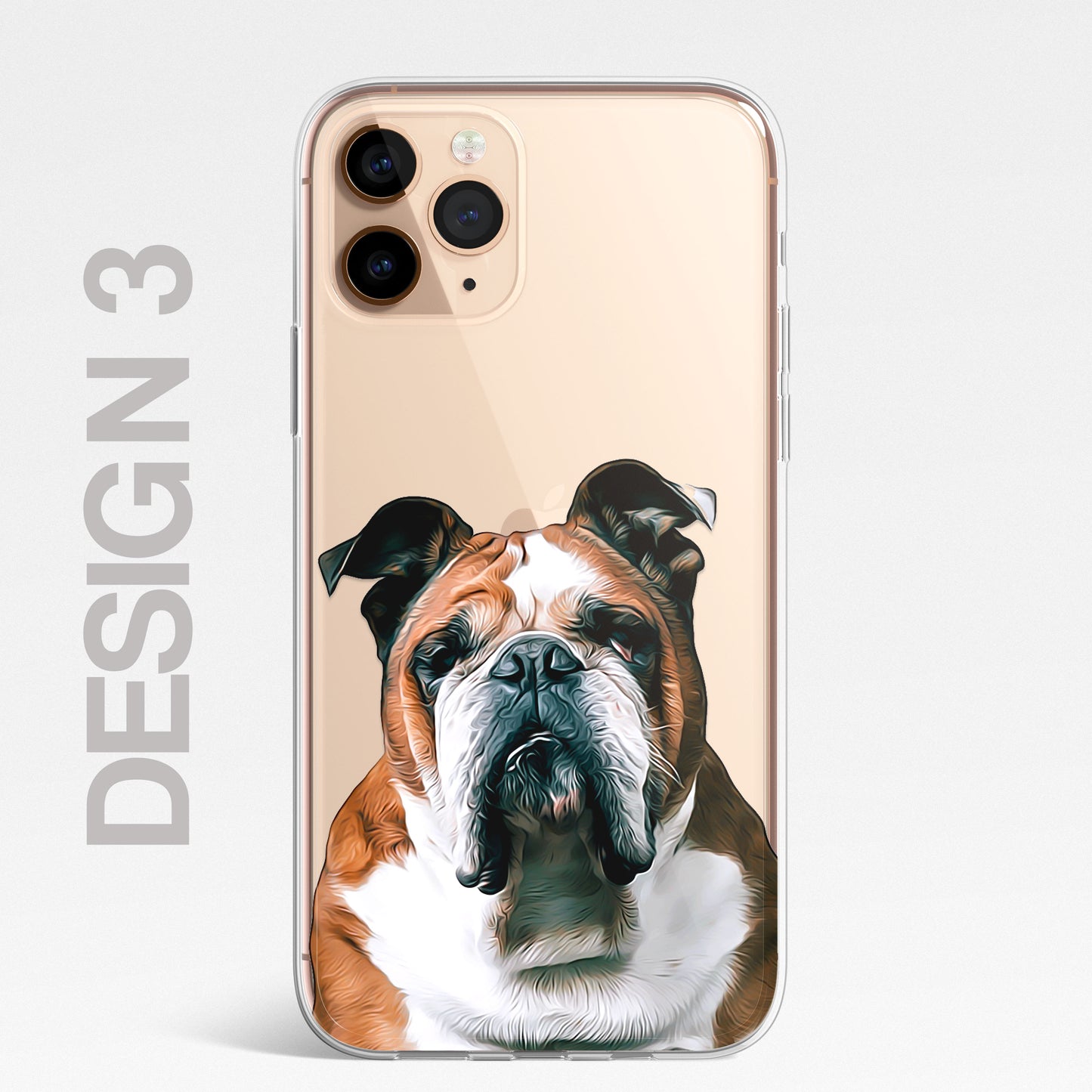 Bulldog French British Dog PET Portrait CLEAR Phone Cover Case for iPhone 14 13+